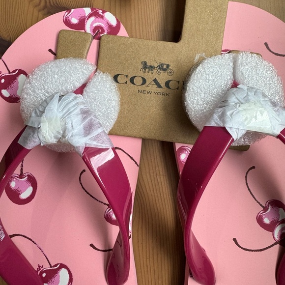 🍒 Coach Zayn Flip Flop With Cherry Print - Picture 7 of 11